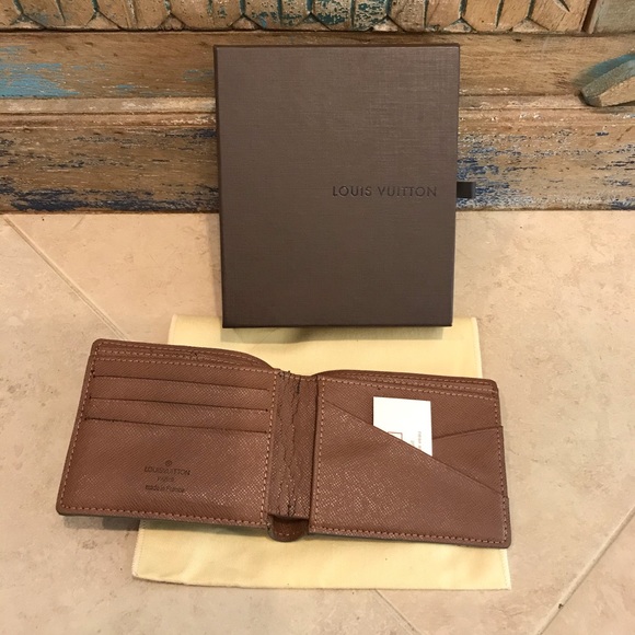 LOUIS VUITTON Monogram Wallet Bi-fold Multiple M60895 Brown Leather Vintage - Picture 8 of 8